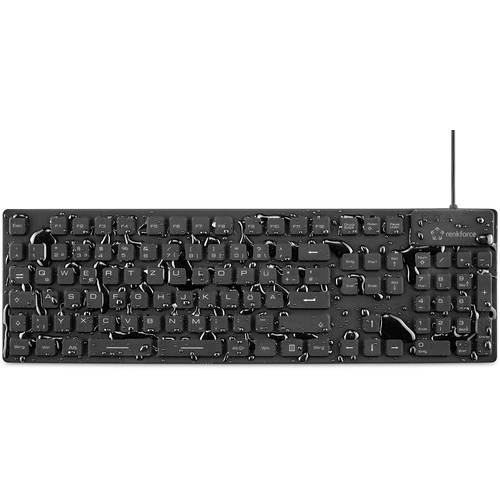Renkforce RF-3561816 USB Tastatur Deutsch, QWERTZ Schwarz Silikonmembran vollversiegelt IP68