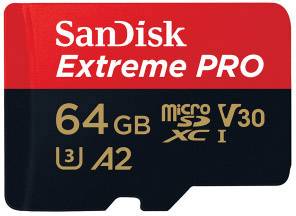 Sandisk Extreme Pro Microsdxc Karte 64 Gb Class 10 Uhs I Uhs Class 3 V30 Video Speed Class A2 Leistungsstandard Kaufen