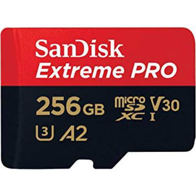 SanDisk Extreme Pro® microSDXC-Karte 256 GB Class 10, UHS-I, UHS-Class 3, v30 Video Speed Class A2-Leistungsstandard