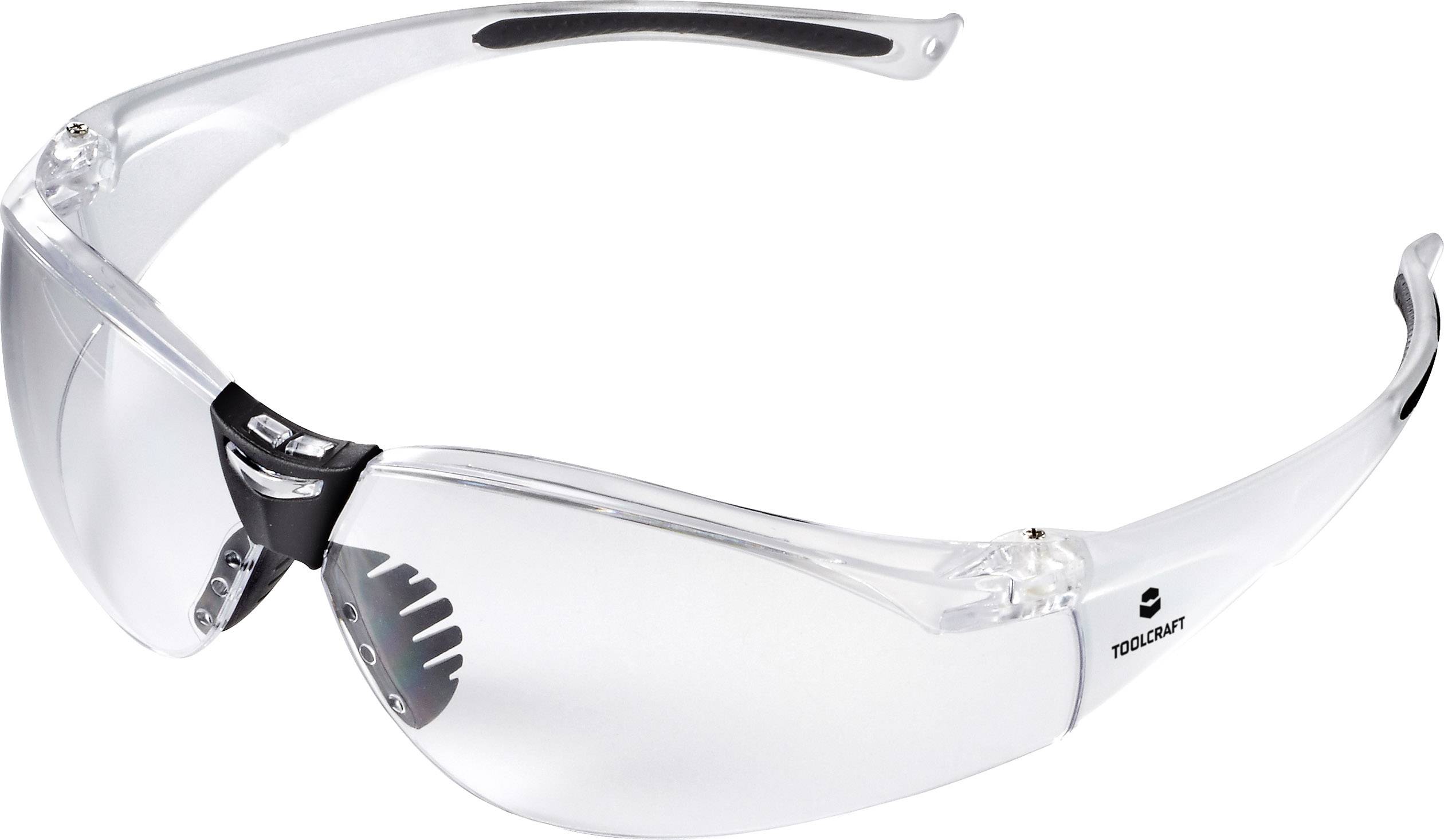 TOOLCRAFT TO-5343207 Schutzbrille Schwarz, Klar EN 166 DIN 166