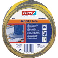 Image of tesa 60951-00000-00 Anti-Rutschband tesa® Professional Schwarz, Gelb (L x B) 15 m x 50 mm 1 St.