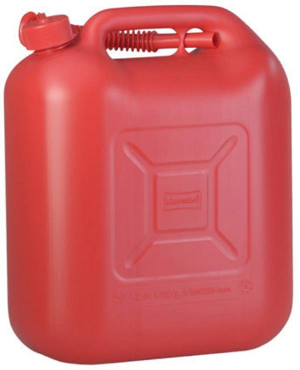 Hünersdorff 813530 Benzinkanister Kunststoff 20l rot mit UN-Zulassung Kraftstoffkanister 20 l Kunststoff