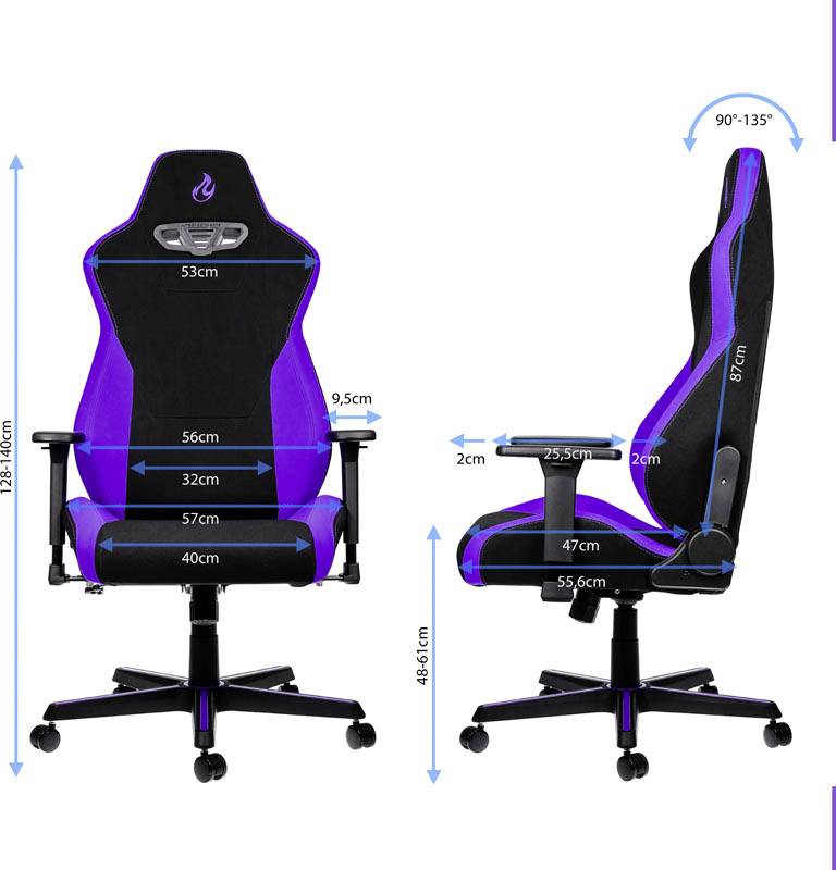 Nitro Concepts S300 Debula Purple Gaming-Stuhl Schwarz, Lila-2