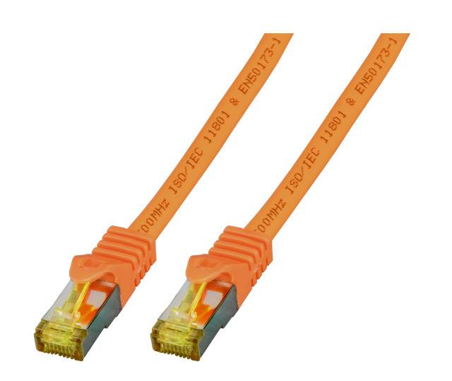 RJ45 Patchkabel Cat.6A S/FTP LSZH -- Cat.7 Rohkabel orange 30m Kupferverkabelung-0