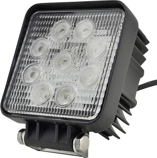 'Scheinwerfer mit neun LED-Lichtern in einem quadratischen Gehäuse, geeignet für verschiedene Beleuchtungen.'