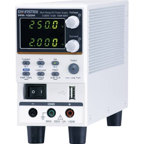 GW Instek PFR-100MGP Labornetzgerät, einstellbar kalibriert (ISO) 250 V (max.) 2 A (max.) 100 W RS-232, RS-485, USB, GPI...