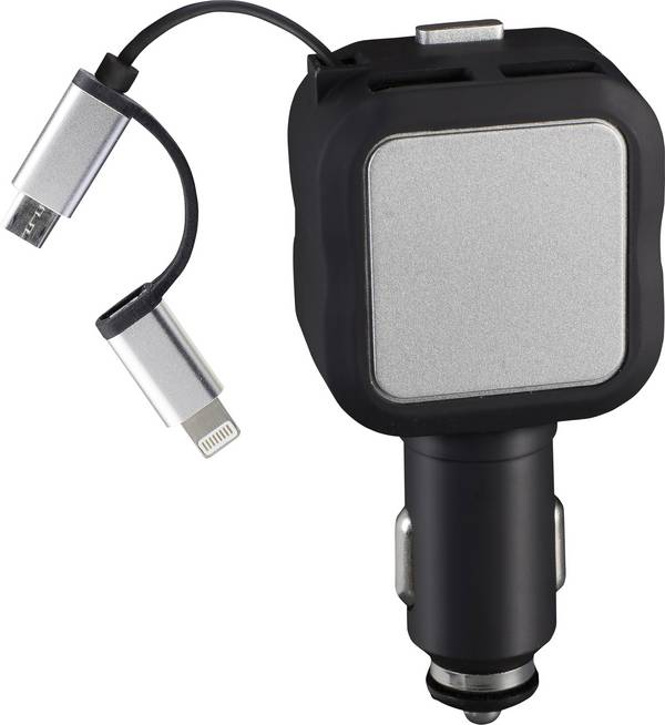 cartrend USB-KFZ-Multi-Ladestecker, 2-fach, schwarz