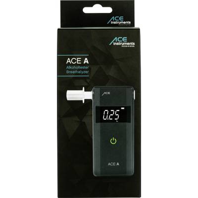 ACE A Alkoholtester Schwarz 0 bis 4 ‰ Verschiedene Einheiten anzeigbar,  Alarm, inkl. Display, Countdown-Funktion kaufen
