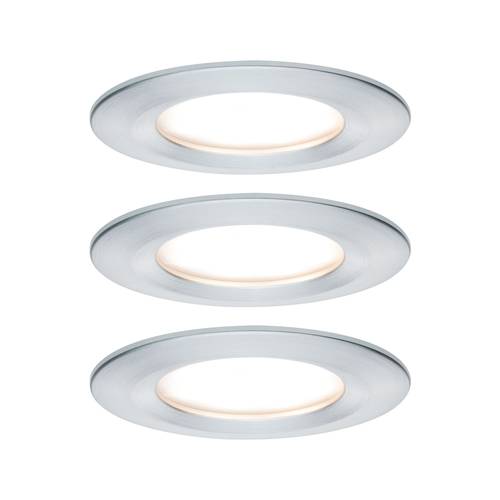Thumbnail - Paulmann Nova Bad-Einbauleuchte 3er Set LED LED 18 W IP44 Aluminium (gedreht)