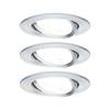 Paulmann 93433 Nova Einbauleuchte 3er Set LED GU10 19.5 W Aluminium (gedreht)