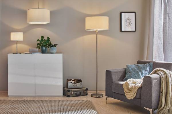 Paulmann Tessa 70923 Tischlampe LED E14 40 W  Creme, Eisen (gebürstet)