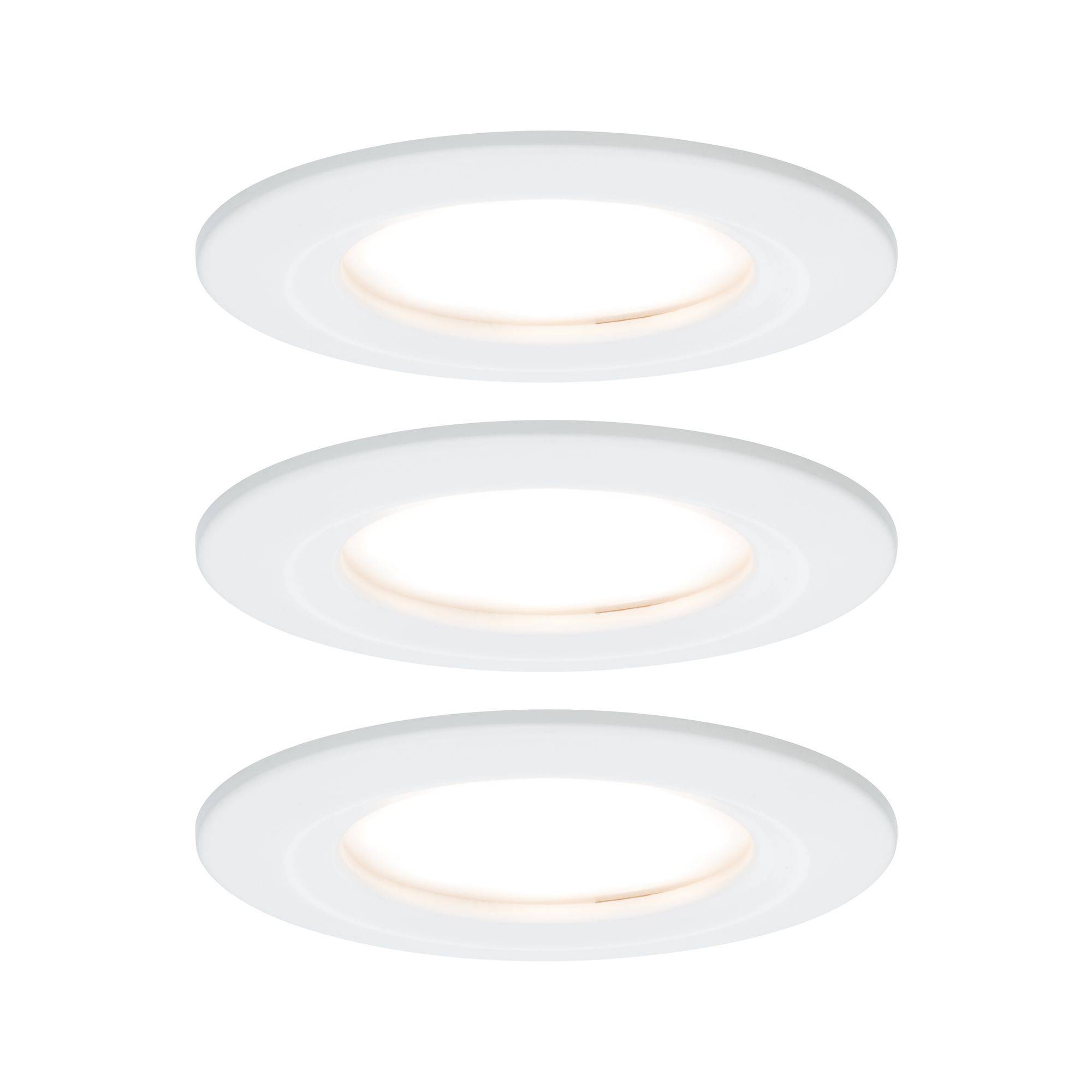 PAULMANN Nova Bad-Einbauleuchte 3er Set LED LED 19.5 W IP44 Weiß (matt)