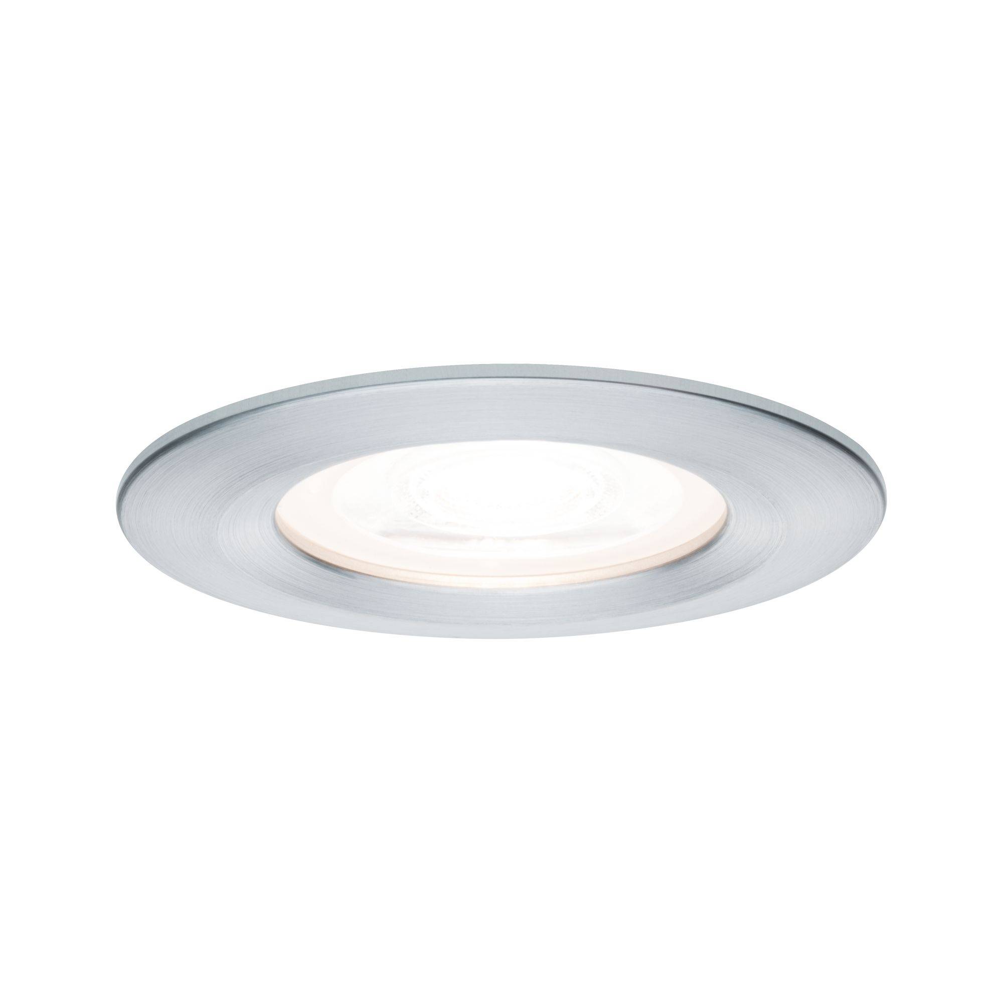 Paulmann Nova Bad-Einbauleuchte LED GU10 6.5 W IP44 Aluminium (gedreht)
