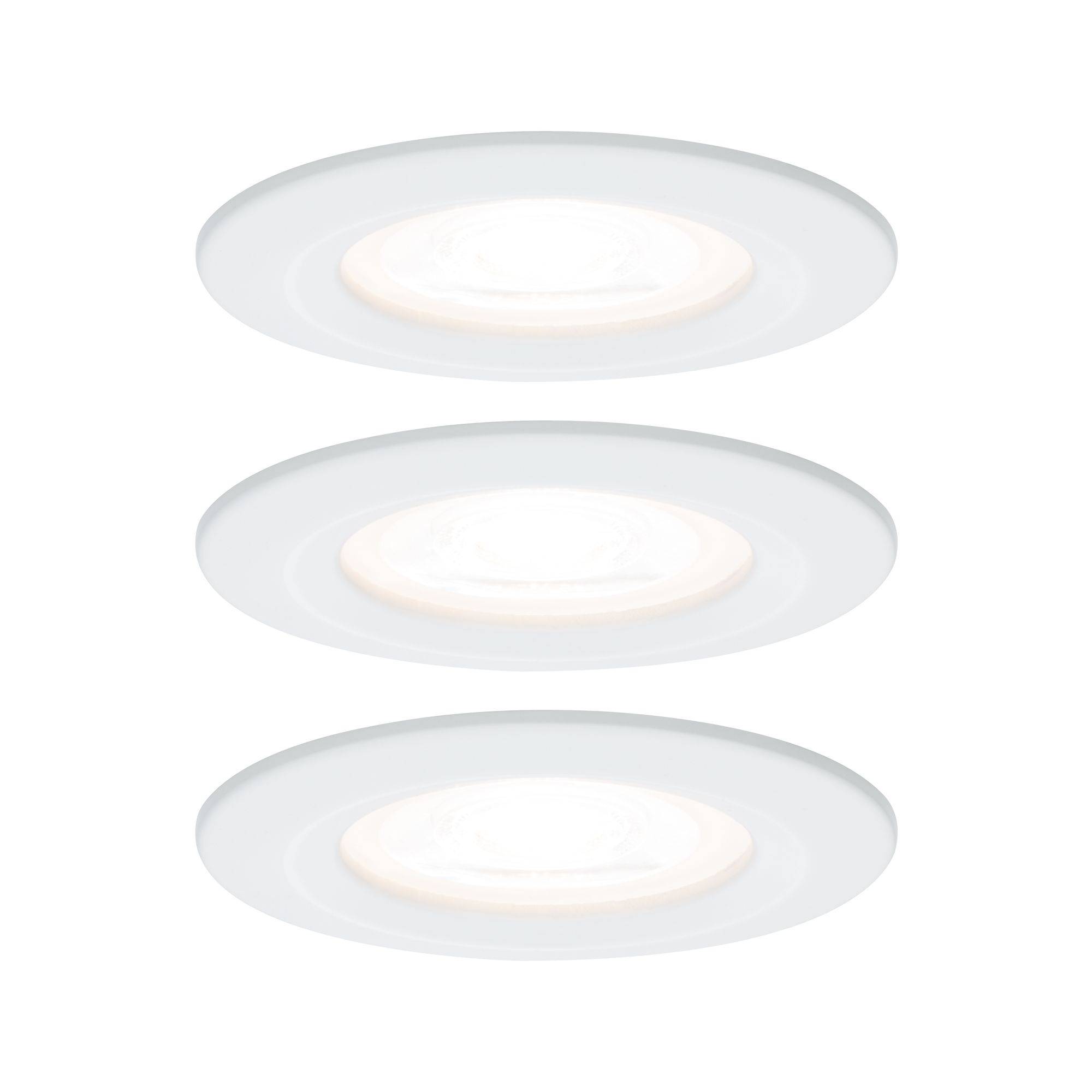 PAULMANN Nova Bad-Einbauleuchte 3er Set LED GU10 19.5 W IP44 Weiß (matt)
