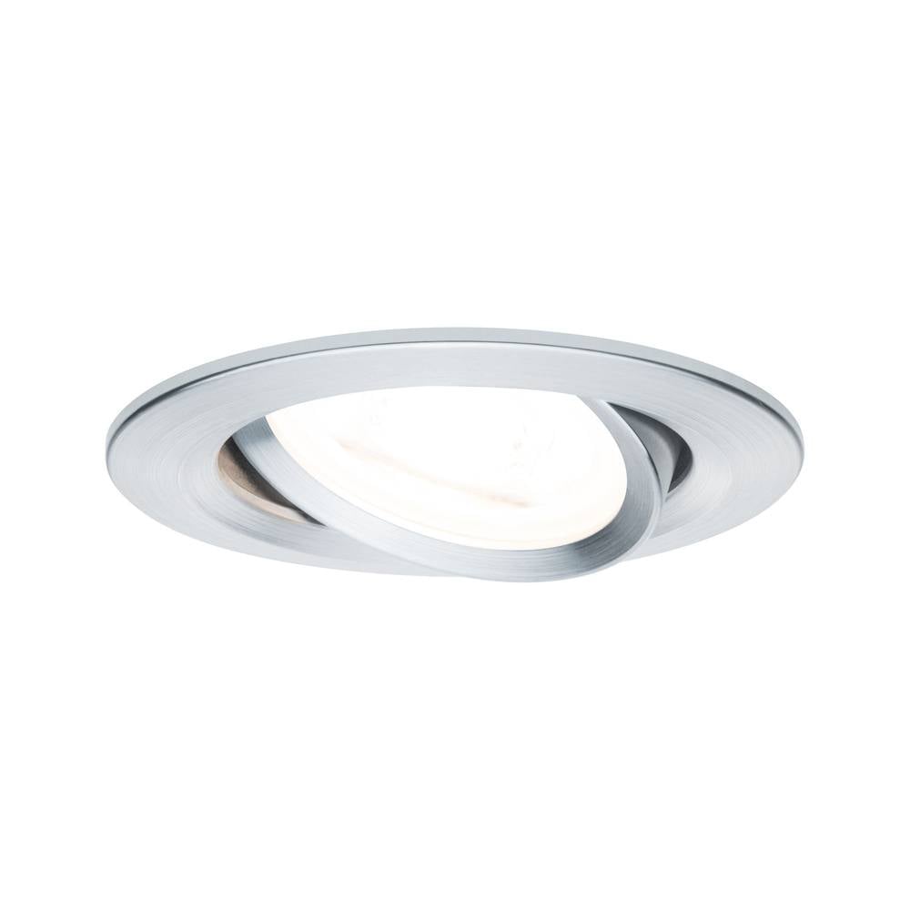 Inbouwlamp Energielabel: A+ (A++ E) LED GU10 6.5 W Paulmann 93432 Nova Aluminium (geborsteld)