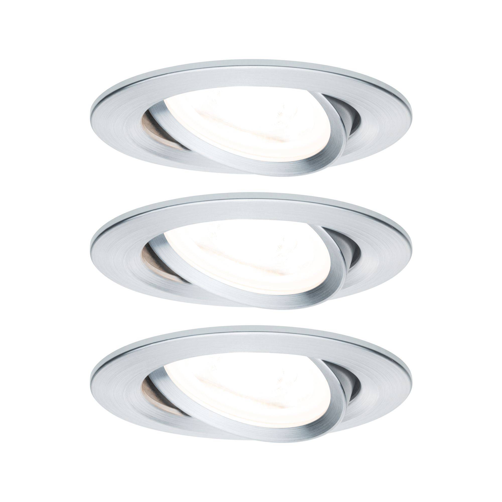 PAULMANN Einbauleuchte 3er Set LED GU10 19.5 W Paulmann 93469 Nova Aluminium