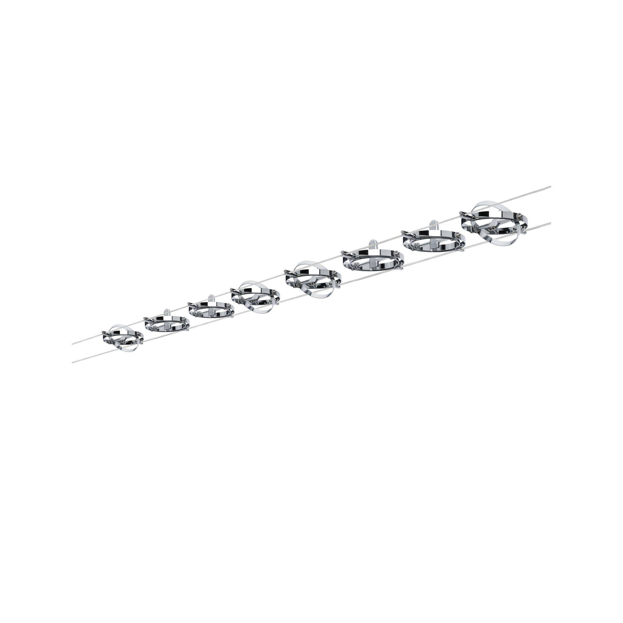 Eine Reihe von sieben Abbildungen verschiedener mechanischer Bauteile, die auf einem Draht in gleichmäßigen Abständen angeordnet sind.