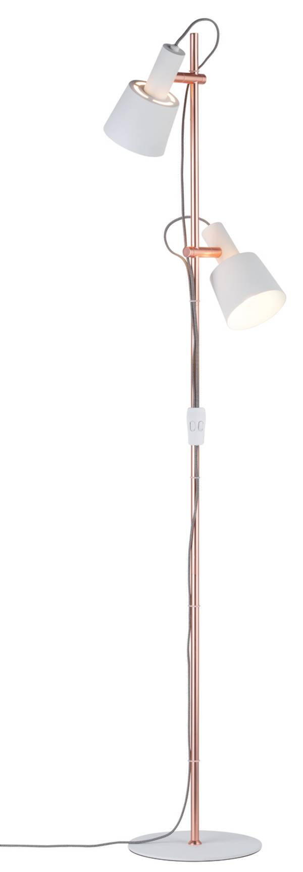 Paulmann Neordic Haldar 79660 Stehlampe LED E14 40 W  Weiß, Kupfer matt