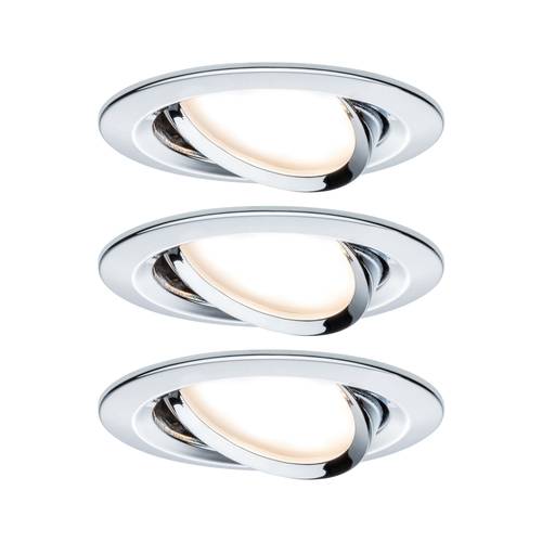 Thumbnail - Paulmann 93470 Einbauleuchte 3er Set LED GU10 19.5 W Chrom (glänzend)