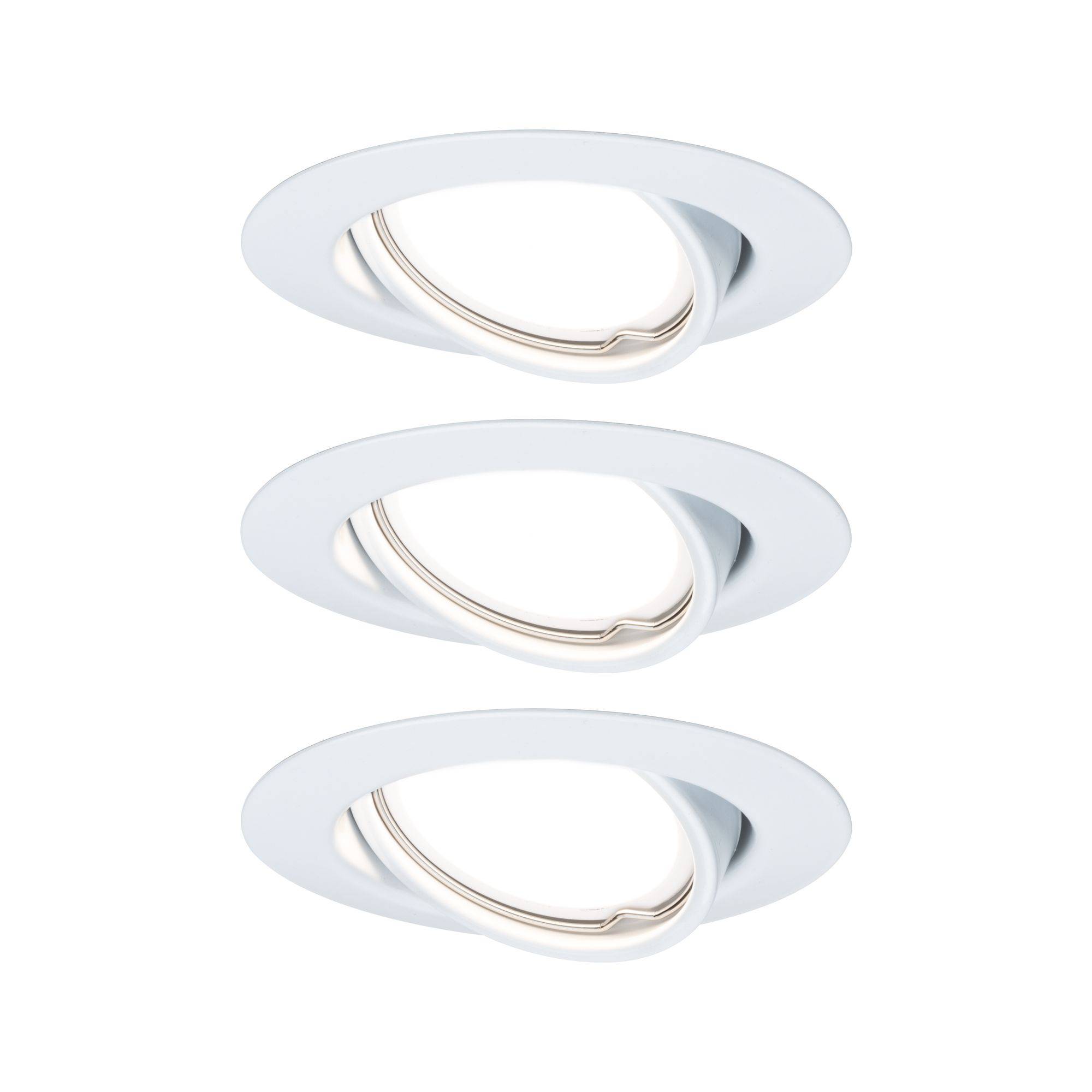 PAULMANN Einbauleuchte 3er Set EEK: A+ (A++ - E) LED LED 15 W Paulmann 93427 Base Weiß (glänzend)