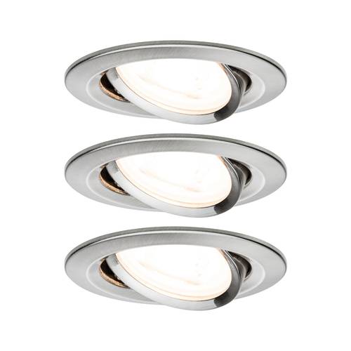 Thumbnail - Paulmann 93465 Einbauleuchte 3er Set LED GU10 19.5 W Metall (gebürstet)