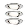 Paulmann 93465 Nova Einbauleuchte 3er Set LED GU10 19.5 W Metall (gebürstet)
