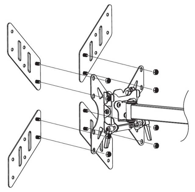 TECHly VESA-Adapter Passend für Serie (Halter): Universal Schwarz-2