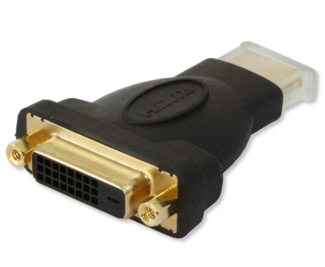 TECHly IADAP-HDMI-606 HDMI / DVI Adapter [1x HDMI-Stecker - 1x DVI-Buchse 24+1pol.] Schwarz 0 mm-0