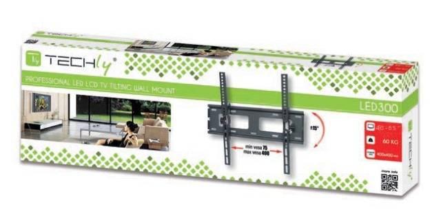 TECHly ICA-PLB-131L TV-Wandhalterung 101,6 cm (40") - 165,1 cm (65") Neigbar-1
