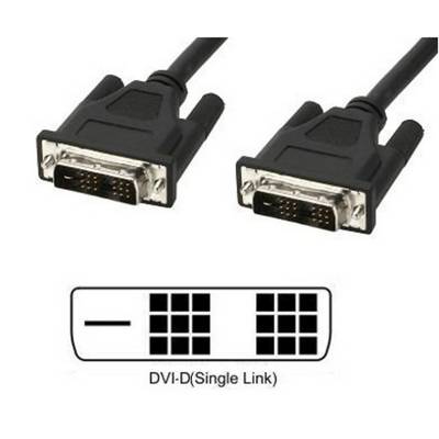 DVI-D Single-Link Anschlusskabel, Stecker/Stecker, schwarz, 1,8 m Multimedia VGA / DVI Kabel-0