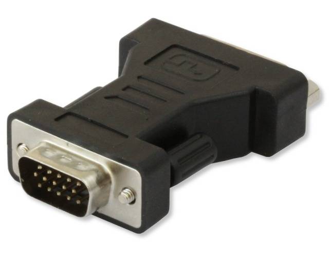 TECHly IADAP-DVI-9100 VGA / DVI Adapter [1x VGA-Stecker - 1x DVI-Buchse 24+5pol.] Schwarz 0 mm-2