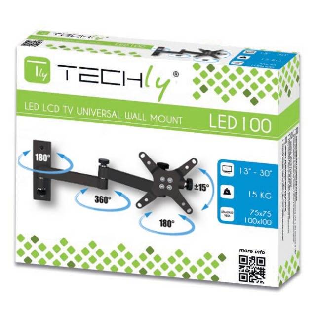 TECHly ICA-LCD-104BK TV-Wandhalterung 33,0 cm (13") - 76,2 cm (30") Neigbar-1