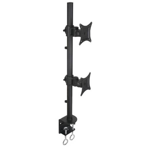 TECHly ICA-LCD-350-D Monitor-Tischhalterung 2 Display(s) 33,0 cm (13") - 68,6 cm (27") Schwarz Drehbar, Höhenverstellbar, Neigbar, Schwenkbar, Stand