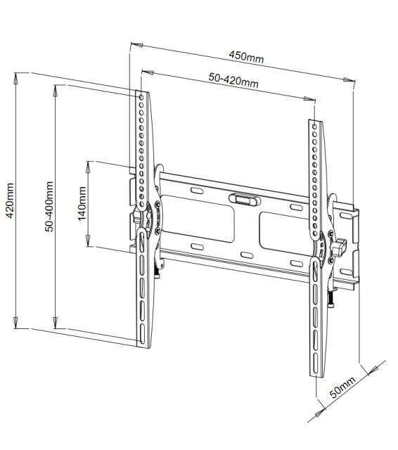TECHly ICA-PLB-131M TV-Wandhalterung 58,4 cm (23") - 139,7 cm (55") Neigbar-2