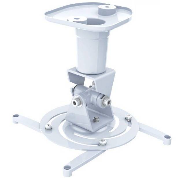 TECHly ICA-PM-100WH Beamer-Deckenhalterung Neigbar, Drehbar Boden-/Deckenabstand (max.): 218 mm Weiß-0