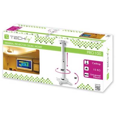 TECHly ICA-PM-104MW Beamer-Deckenhalterung Drehbar, Neigbar Boden-/Deckenabstand (max.): 770 mm Weiß-1