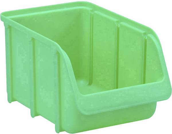 Hünersdorff 673400 Sichtlagerkasten lebensmittelgeeignet (L x B x H) 242 x 240 x 145 mm Grün 1 St.