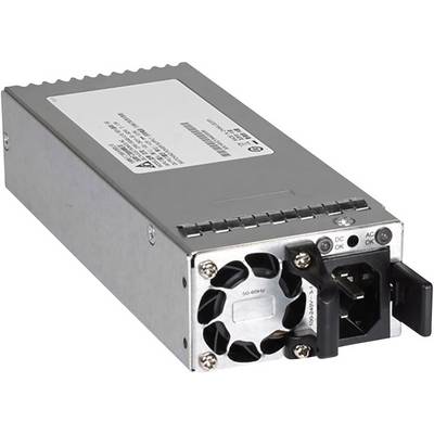 Stromversorgungsmodul mit Kühlventilator und Anschlüssen an der Vorderseite, geeignet für Server oder Netzwerkequipment.