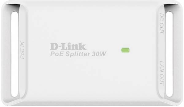 D-Link D-LINK 1-Port Gigabit 30W PoE Splitter PoE Splitter 1 GBit/s IEEE 802.3af (12.95 W), IEEE 802.3at (25.5 W)