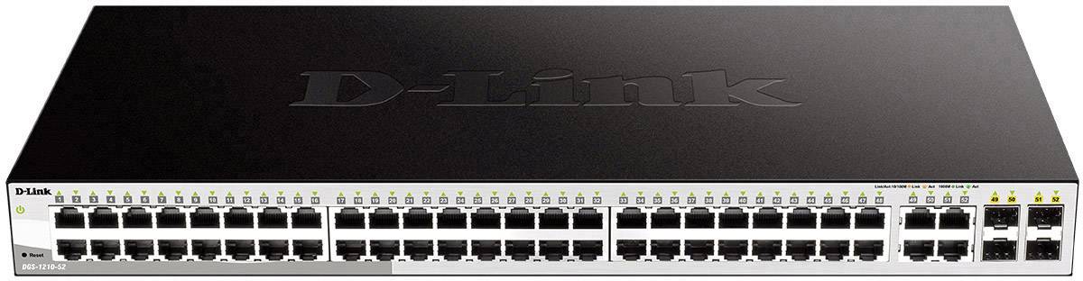 D-LINK DGS-1210-26 smart Switch 24x10/100/1000RJ45 2xSFP  fanless power safe schedule Desktop housin