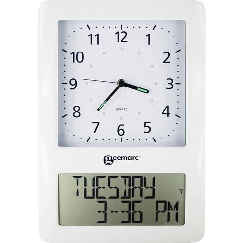 Geemarc VISO50_WH_VDE Funk Wanduhr Weiß