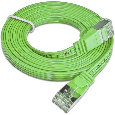 Slim Wirewin PKW-STP-SLIM-KAT6 0.5 GN RJ45 Netzwerkkabel, Patchkabel CAT 6 U/FTP 0.50 m Grün flach 1 St.