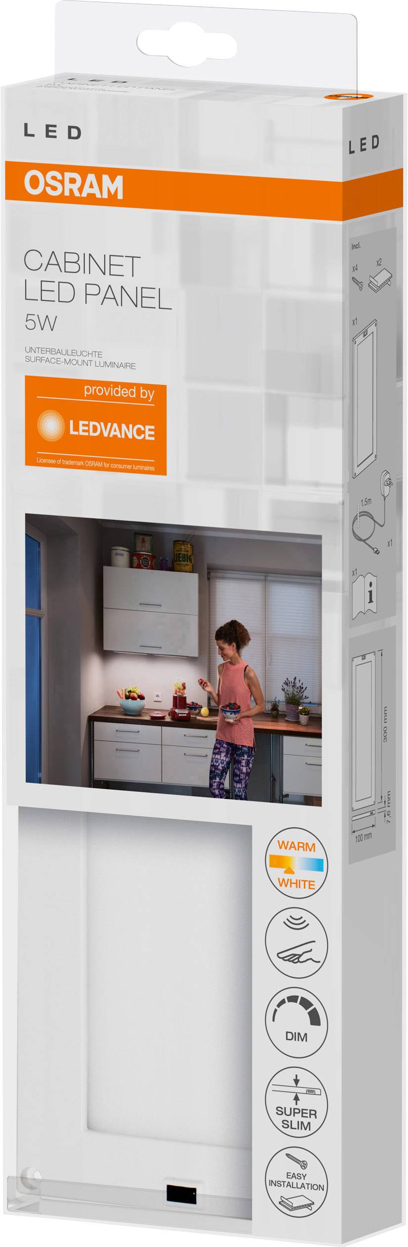 LEDVANCE Cabinet LED Panel L LED-Unterbauleuchte LED LED fest eingebaut 5 W Warmweiß-2