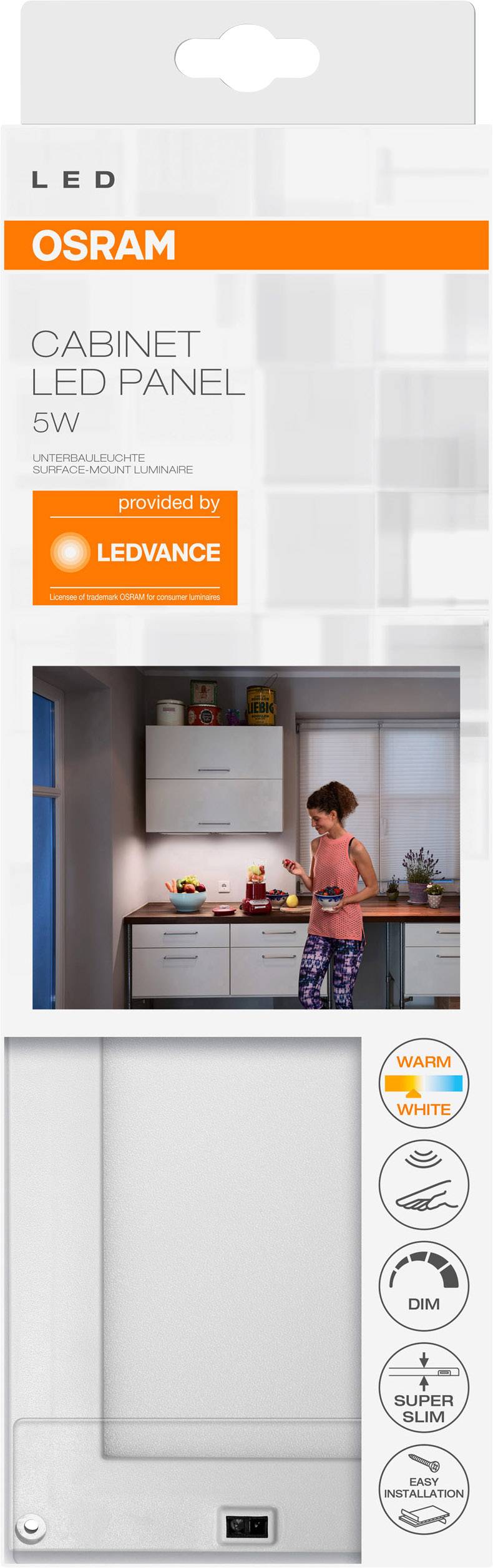 LEDVANCE Cabinet LED Panel L LED-Unterbauleuchte LED LED fest eingebaut 5 W Warmweiß-3