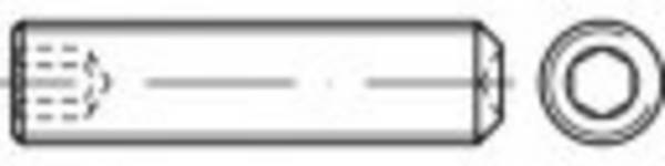 TOOLCRAFT TO-5371062 Gewindestift M6 6 mm Edelstahl A1, A2 25 St.