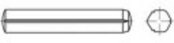 TOOLCRAFT  TO-5378508 Zylinderkerbstift  4 mm Edelstahl A1 100 St.