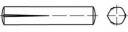 Die Abbildung zeigt ein Maschinenbauteil in der Seitenansicht als langer Zylinder mit konischem Ende und der Draufsicht als Kreis.