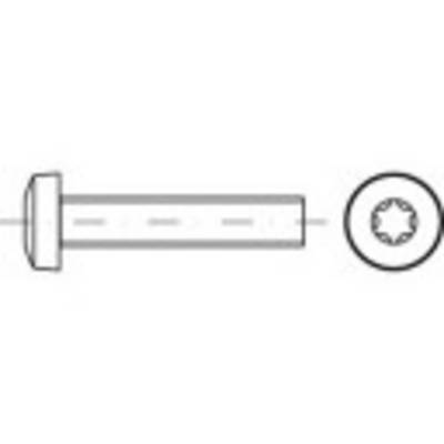 Abbildung eines technischen Schafts mit sechskantigem Kopf und Torx-Sternschlüssel-Anschluss. Zeigt die Draufsicht und Seitenansicht.