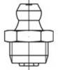 TOOLCRAFT DIN 71412 A 4 Form A-M Kegelschmiernippel, kurz, mit Sechskant, Kegelkopf gerade/axial,mit Kegelgew. Abmessung: AM 8 x 1 SW 9 (50 Stück) 50 St.