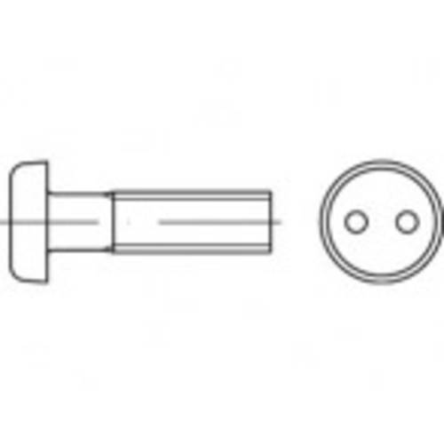 TOOLCRAFT TO-5379939 Sicherheitsschrauben M3 8 mm Zweiloch 88111 Edelstahl A2 100 St.
